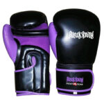 Black Purple Leather Boxing Gloves CRW-BOG-107