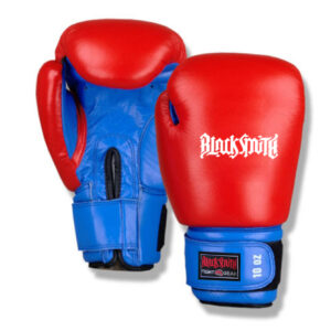 Red Blue Leather Boxing Gloves CRW-BOG-119