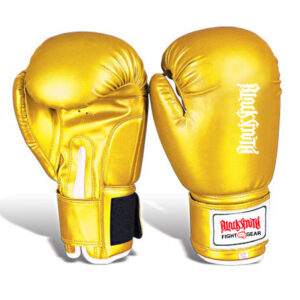 Golden PU Leather Boxing Gloves CRW-BOG-126