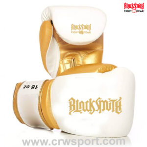 White Golden Boxing Gloves CRW-BOG-138