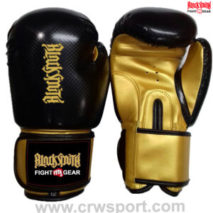 Black Golden PU Boxing Gloves CRW-BOG-140