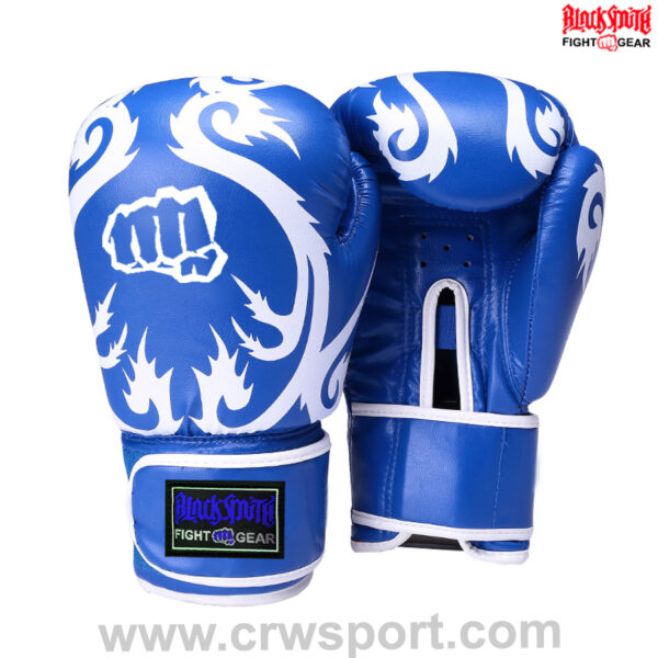 Blue PU Leather Boxing Gloves CRW-BOG-171