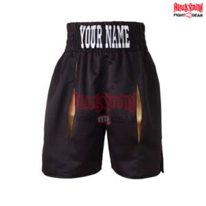Black Boxing Trunks Muay Thai MMA Training Kick Boxing Shorts CRW-BSH-012