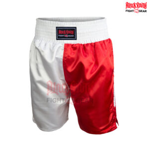 Red White Boxing Trunks Muay Thai MMA Training Kick Boxing Shorts CRW-BSH-015
