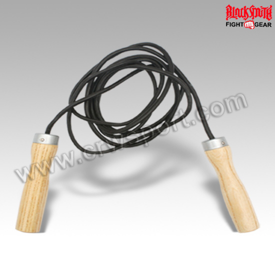 PVC Skipping Rope Wooden Handle Fitness Jumping Weight Loss Exercise Boxing MMA Training 005