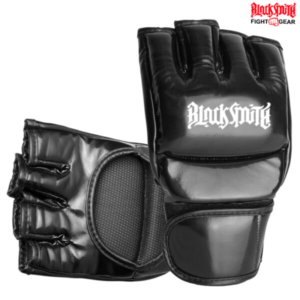 PU Leather MMA Grappling Gloves Black CRW-MMG-27