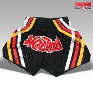 Black Strips MUAY Thai Shorts Kick Boxing Shorts