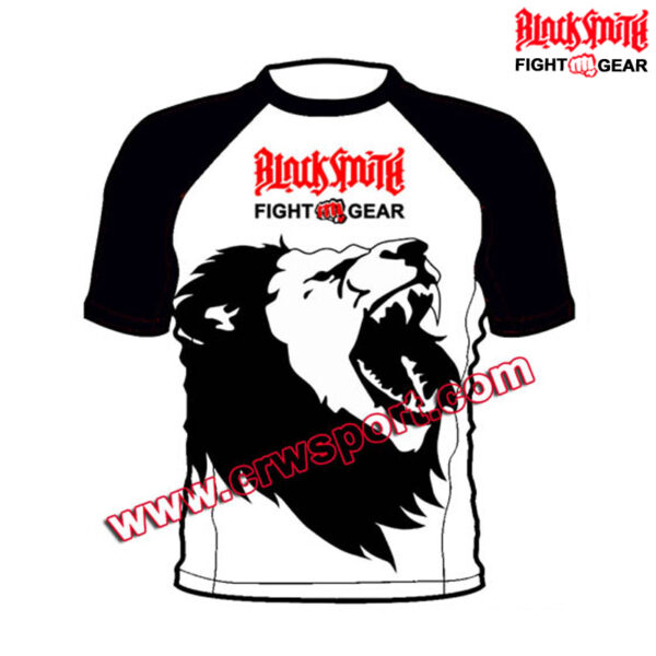 LION MMA Rash Guard Compression Top BJJ Base Layer MMA-RGS-03