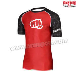 Red MMA Rash Guard Compression Top BJJ Base Layer MMA-RGS-29