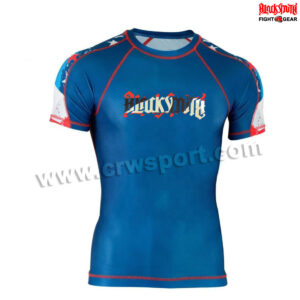 Half Sleeves MMA Rash Guard Compression Top BJJ Base Layer MMA-RGS-35