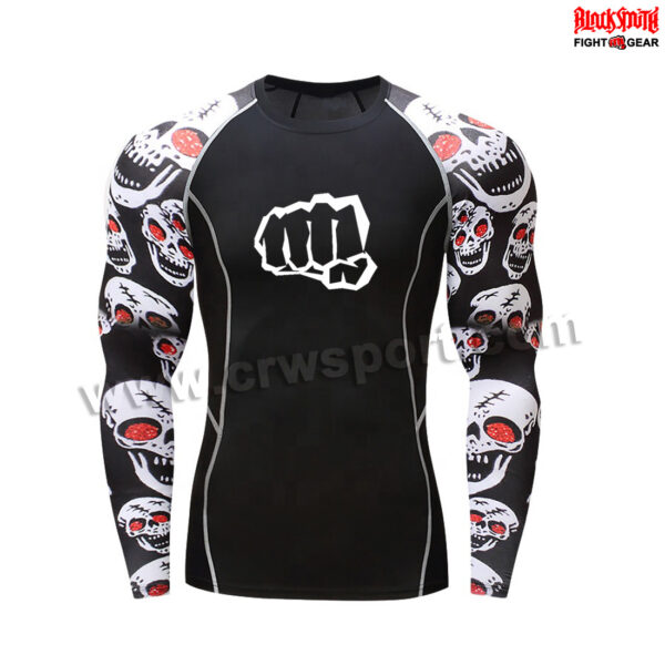 MMA Rash Guard Compression Top BJJ Base Layer MMA-RGS-44