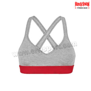 Grey/Red Women Sports Bra Active Wear CRW-SBL-007