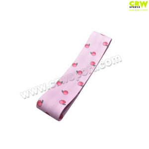 Peach Print Glutes Hip Circle Booty Bands Fabric Resistance Bands CRW-HB-0007