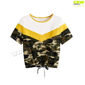 Camo Print Women Crop Top Shirt CRW-CT-1002